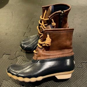 Sperry Kids Saltwater Snow or Rain Boots, Navy. Size 12